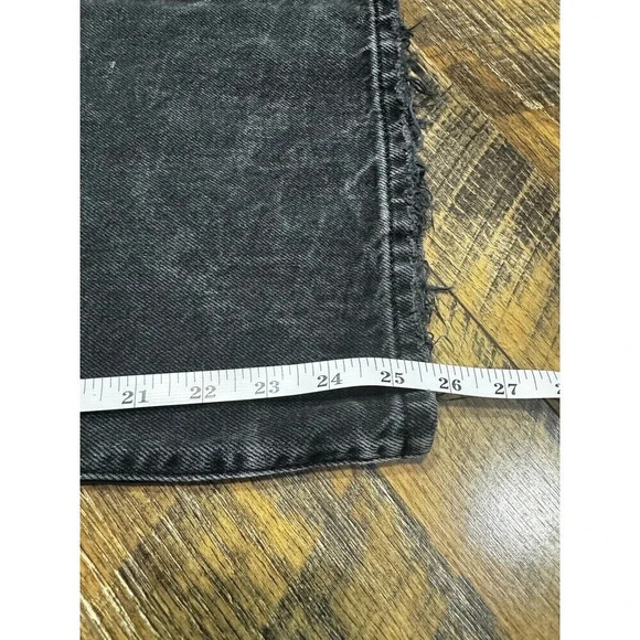 Lee High Rise Black Jeans Wide Leg Jeans Size 26 Cropped - Picture 7 of 9